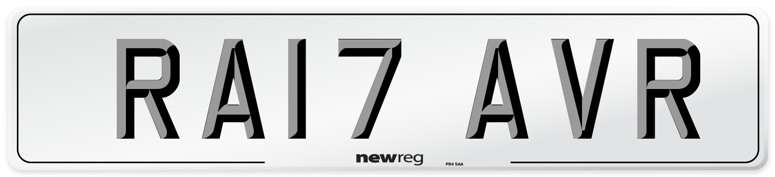 RA17 AVR Number Plate from New Reg